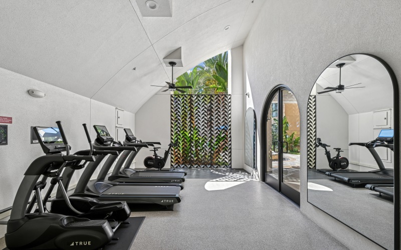 Modern on-site fitness studio