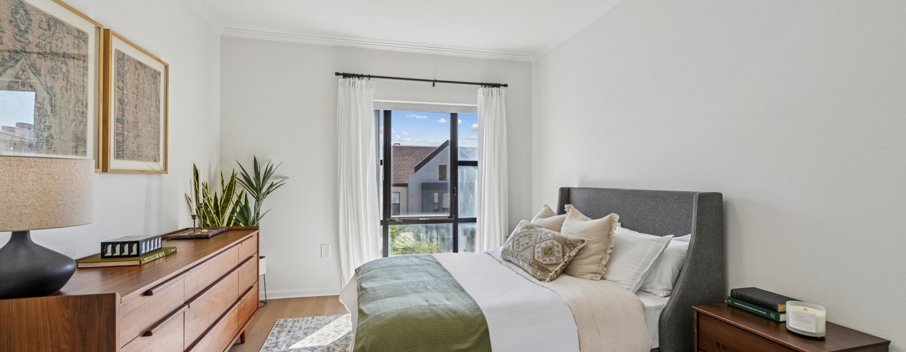 Spacious and bright bedroom